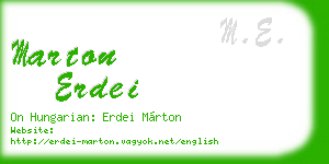 marton erdei business card
